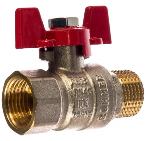 Кран шар. внутр./наруж. Ду 15 (1/2") бабоч. ROMMER